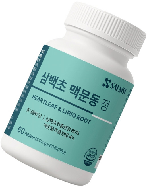 살므시 국내산 삼백초 맥문동 정, 1개, 60정