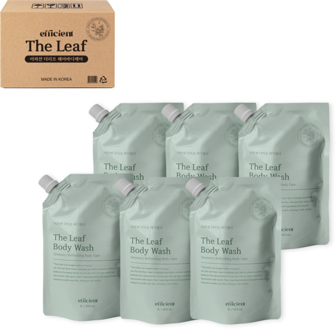 이피션 더리프 바디워시 대용량 바디클렌져 2L X 6개입 1박스 업소용 호텔 펜션, 6개