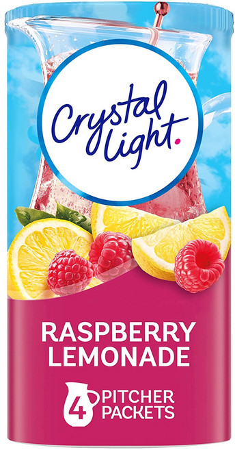 Crystal Light 크리스탈라이트 드링크믹스 라즈베리 레모네이드 피처 4팩 홈카페 아이스티 분말, 1개