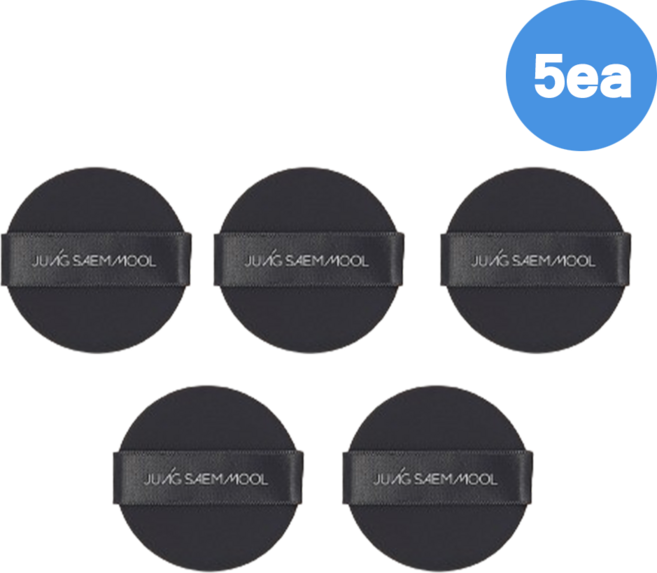 정샘물 쿠션 퍼프 블랙, 5개