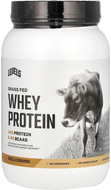 Levels 목초 사육 유청 단백질 분말 바닐라 계피 907g(2lb) Levels (레벨스), Levels, 목초 사육 유청 단백질 분말, 바닐라 계, 907g, 1개 - 쿠팡