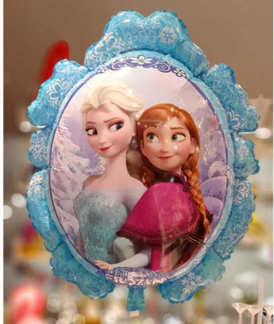 와우파티코리아 슈퍼쉐잎 엘사 안나 은박풍선, 1개