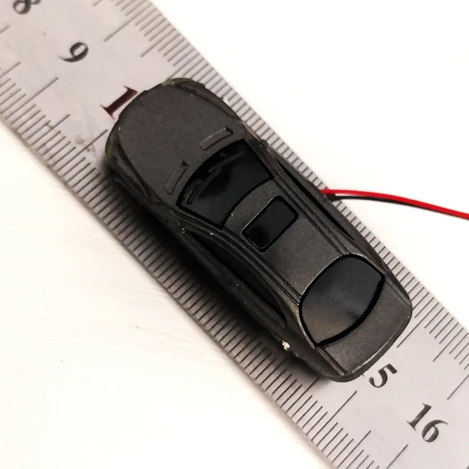 플라스틱 자동차 체중계 철도 기차 건물 풍경 레이아웃 세트 모델 HO/N 12V LED 조명 1:87 5 개, 02 HO scale