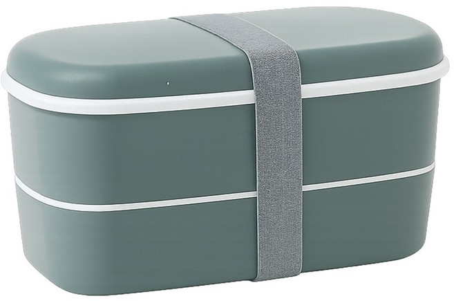 로우맨션 마카롱 미니도시락통, 1개, 올리브