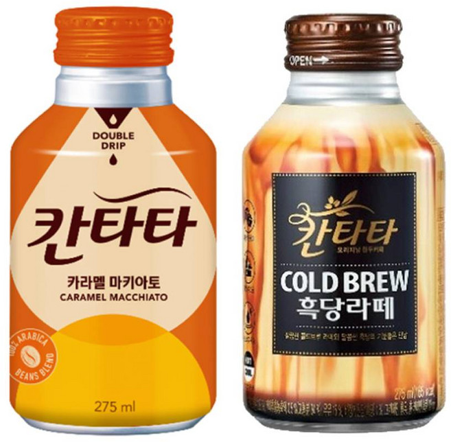 칸타타 카라멜 마끼야토 275mlx12개+칸타타 콜드브루 흑당라떼 275mlx12캔, 1개, 275ml