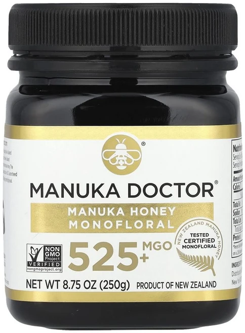 Manuka Doctor MGO 125+ Monofloral Honey 8.75 Ounce 마누카 닥터 허니 모노플로랄 250g, 125 + MGO, 1개 - 쿠팡