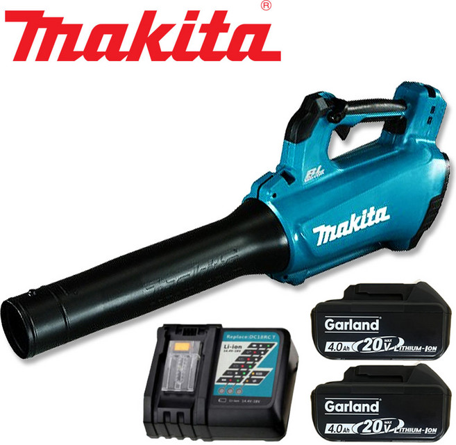 마끼다 무선 송풍기 20V 대포 충전식 에어건 제설 낙엽 캠핑 세차 청소기 전동 브로워 갈랜드 배터리 충전기 세트, 1세트, 본품 + 배터리2개