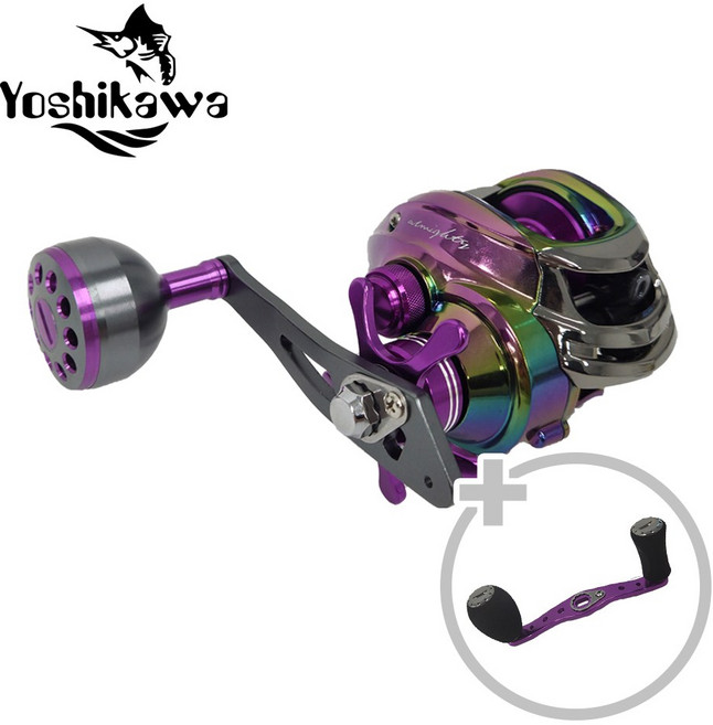 요시가와 ER 올마이티 파워핸들 베이트릴 민물 바다 겸용 우럭낚시, ER201-좌핸들