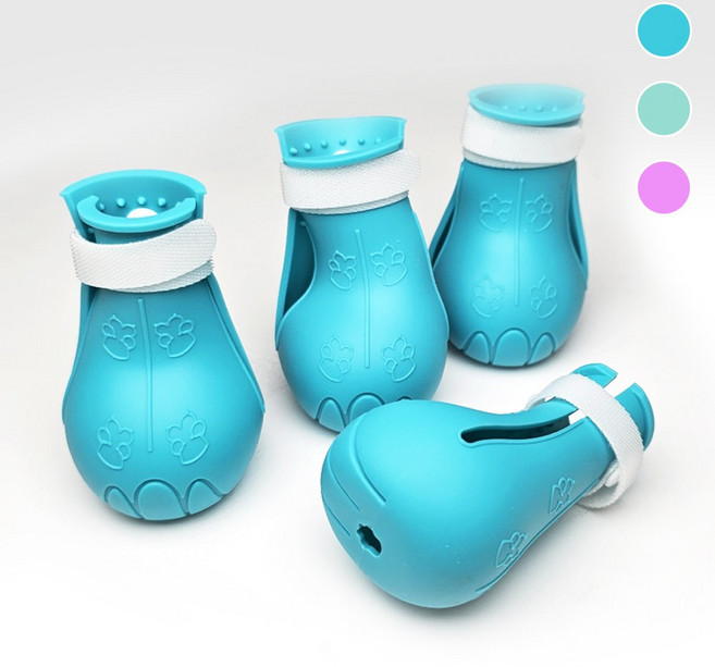 바람펫 고양이 목욕 샤워슈즈, 4개, 파란색