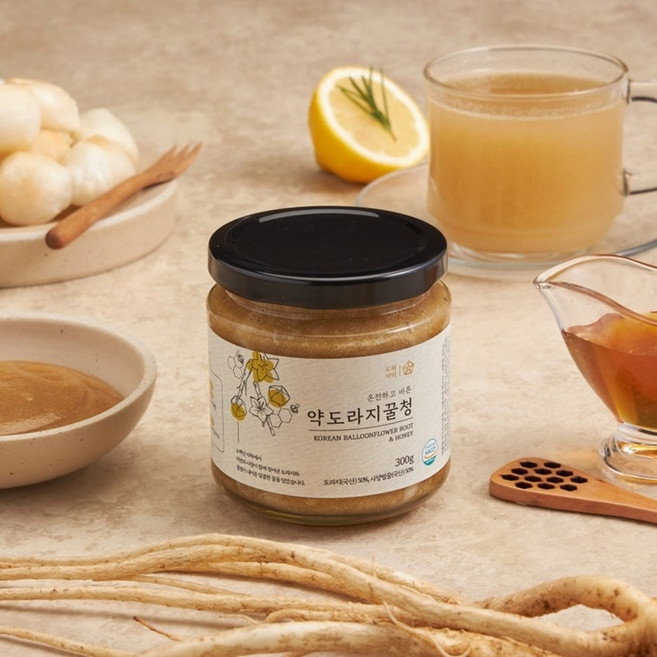 도라지미 가정의달 감사선물 국산 약도라지꿀청 300g, 1개, 약도라지꿀청 300g 보자기포장