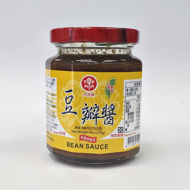 天府牌 非基改豆瓣醬 無防腐劑 Vegan 純素, 1個