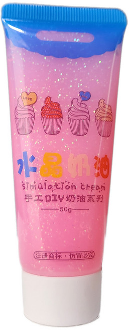 투명글리터 데코덴생크림50g, 글리터핑크, 1개