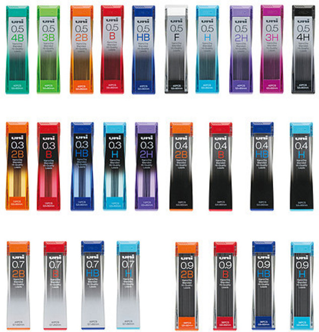 유니 나노다이아 샤프심 202ND 나노샤프심, 나노샤프심0.3mm(HB)