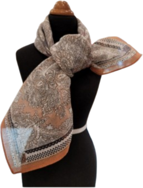 매장정품 닥스 DAKS 린넨혼방 쁘띠미니사각스카프 1235335