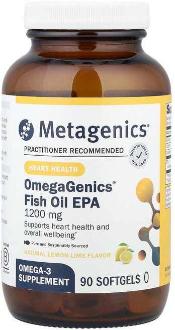 아이허브 메타제닉스 OmegaGenics EPA 1200 레몬 라임 소프트젤 90정, 1개