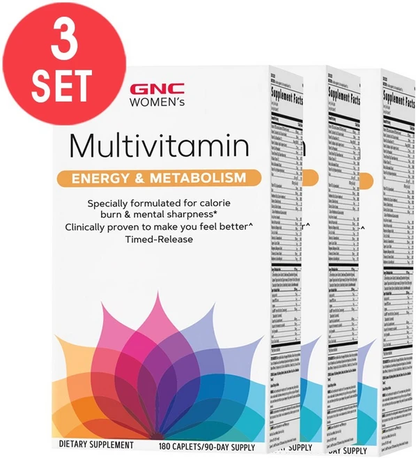 [정품 미국 배송] GNC 우먼스 울트라 메가 에너지 메타볼리즘 180정 Womens Ultra Mega Energy Metabolism (180cts), 540정, 1세트 - 쿠팡