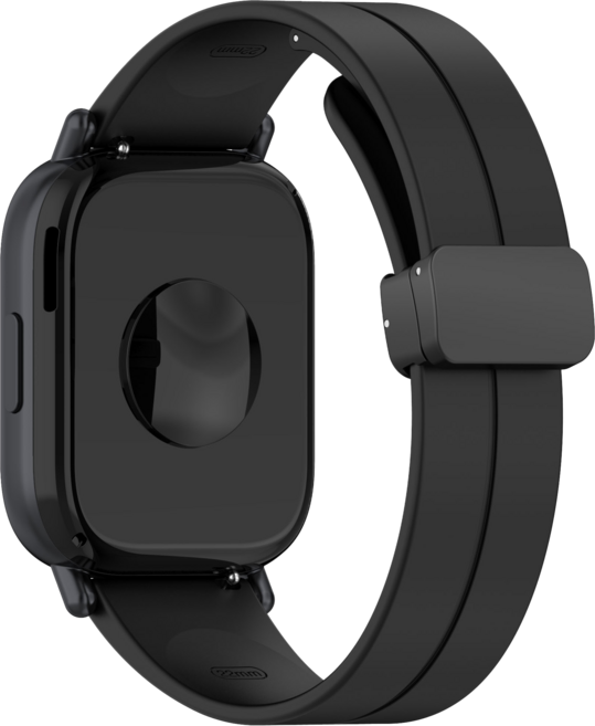 TAOMI 레드미 워치5 라이트 액티브 호환 D버클 실리콘 스트랩 밴드, 블랙, 1개