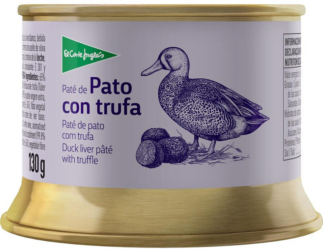 스페인 엘코르테 잉글레스 EL CORTE INGLES truffle duck pate 트러플 오리 파테, 3개, 130g