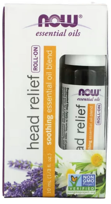 나우푸드 헤드릴리프 롤온 에센셜 오일 10ml 호호바씨 라벤더 캐모마일 유칼립투스, 1개 - 쿠팡