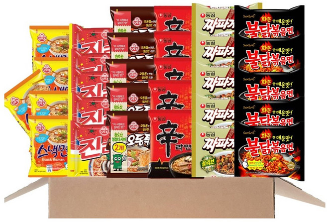 올따옴 멀티라면 선물박스 2호 6봉, 1세트