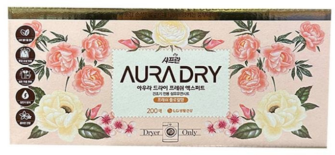 [샤프란] 건조기용 섬유유연제 - 프레쉬 플로럴향, 200개