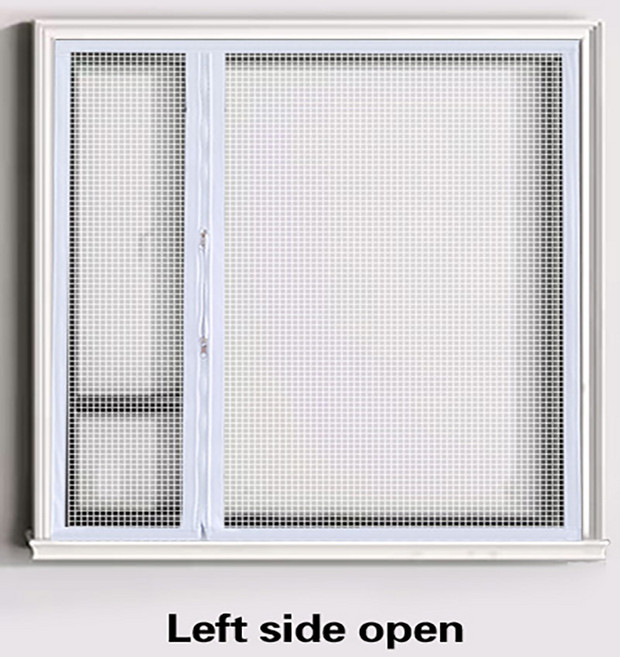 흰색 모기 방지 스크린 맞춤형 측면 디자인 비 다공성 곤충, 72 W110cm x H110cm, 02 Left side, 1개