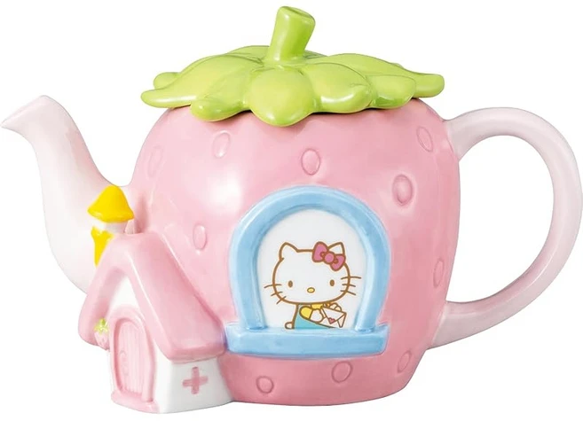 (SANRIO) 20 12 14cm 450mL SAN4834 선 아트 ​​산리오 헬로 키티 찻주전자 × × 딸기 - 쿠팡
