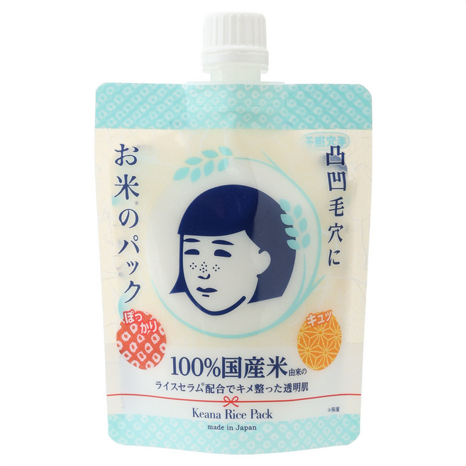 石澤研究所 毛穴撫子 日本米精華水洗面膜 170g, 1包, 1包