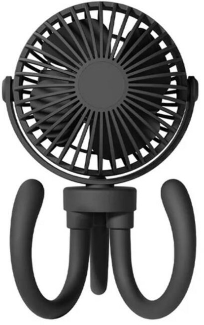 유모차 선풍기 작은 팬 여름 아기 자전거 휴대용 손 Usb 미니 문어 전기 테이블 3-속도 조정, Black, 한개옵션1, 1개