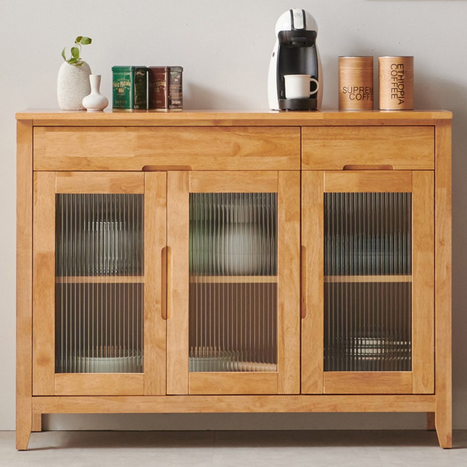 가구소점 브루네티 원목 홈카페 주방 수납장 1200, 네추럴