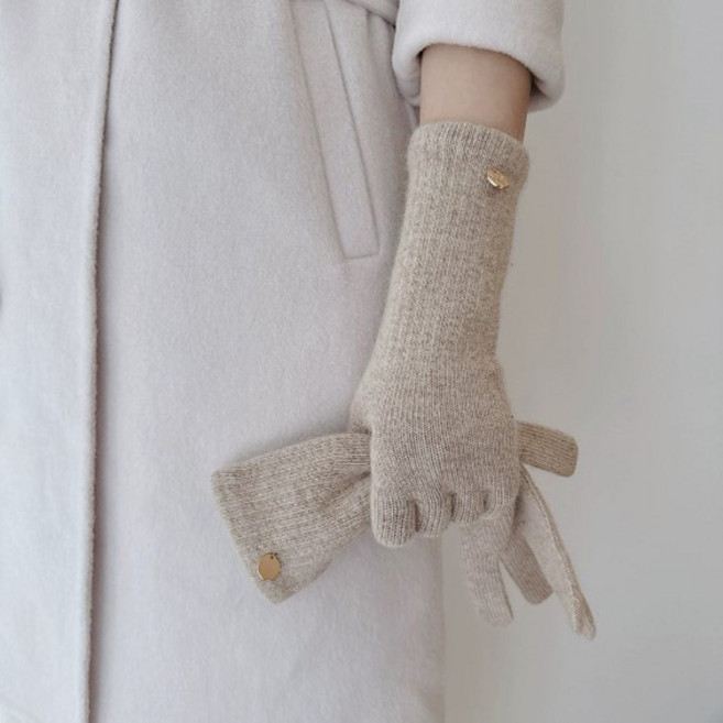 일상가 스마트폰 터치가능한 [프리미엄] 고급 방한 부드러운 따뜻한 데일리 울 니트 겨울 장갑