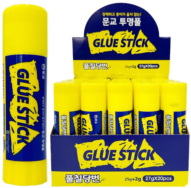 대용량 고체풀 38g 1박스 12개입 투명 풀