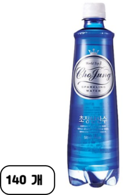 초정탄산수 플레인, 500ml, 140개