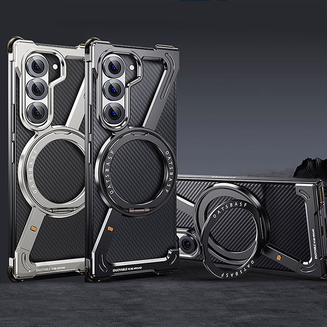 갤럭시 z폴드 6 5 폴더 메탈 마그네틱 맥세이프 호환 스탠딩 그립 범퍼 하드 케이스 커버