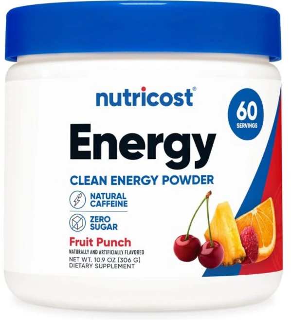 탄수화물 파우더 운동 Nutrcost 에너지 컴플렉스 (과일 펀치) (60회분) 클린 300g 식품 - 쿠팡
