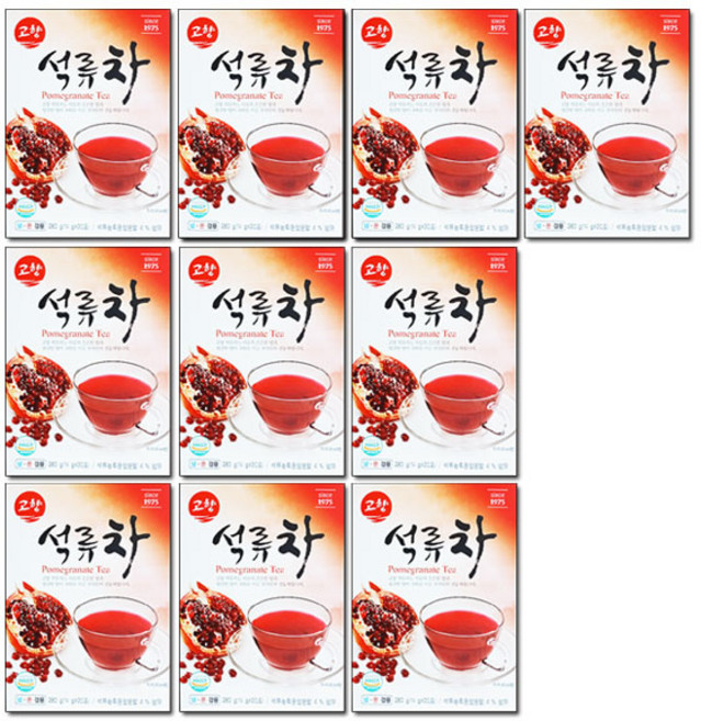 고향 석류차 20T/10개 여름 탕비실제품 과일티, 14g, 10개