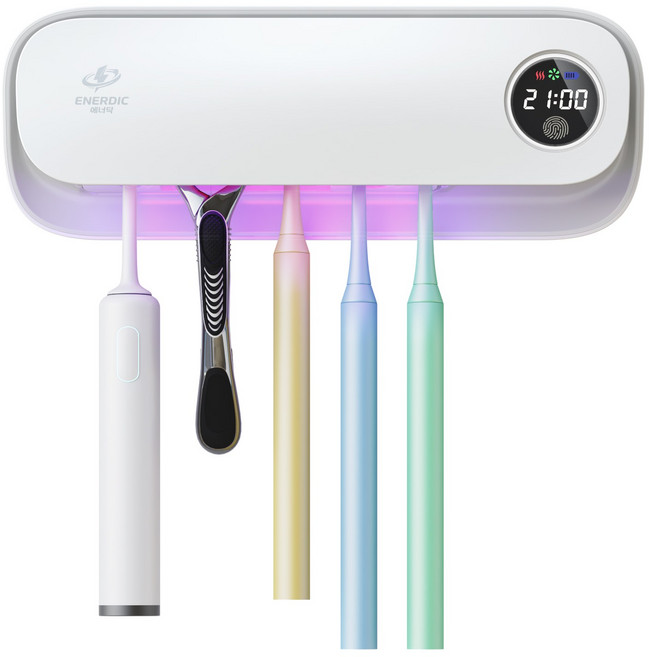 에너딕 AI 스마트 UV-C 케어 칫솔 살균기, 화이트, M4A-PLUS