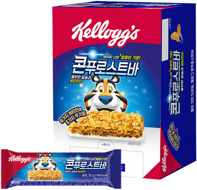 켈로그 호랑이기운 콘푸로스트바, 35g, 48개