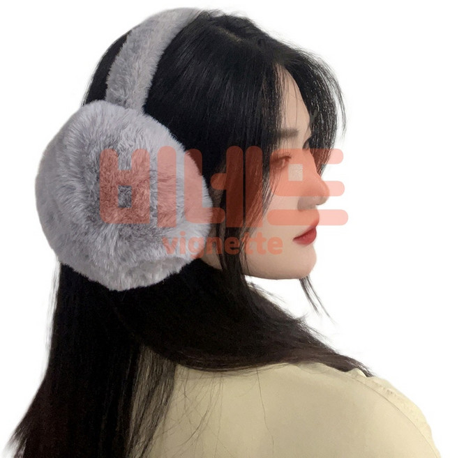 마카롱 겨울 귀마개 그레이 귀도리