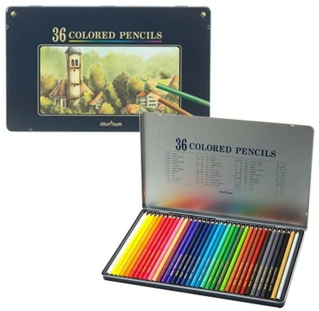 니오니 아트엑스 프리즈마 유성세트 까렌다쉬 넥스프로 고급 36색 유성색연필 문화연필 틴케이스 1개입, 개 1개입