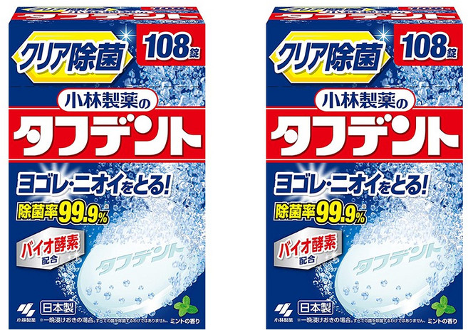 터프덴트 틀니세정제 108정 2개세트 4987072068595, 2개