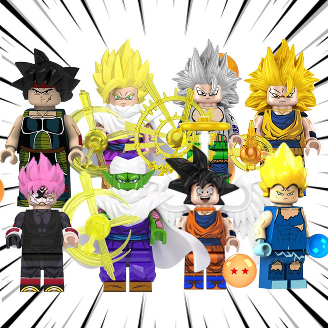 드래곤볼/드래곤볼슈퍼/드래곤볼Z 호환블럭 브릭미니피규어 캐릭터 8종 시리즈 VER.06 취미/수집/장식/컬렉션용 커스텀 블록피겨, 1개, 0609. 드래곤볼 8종 세트 VER.6(로켓)
