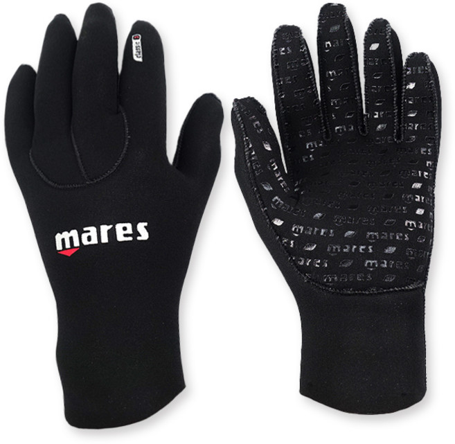 마레스 네오프렌 5mm 글러브 스노클링 프리다이빙 스쿠버다이빙 장갑, BLACK