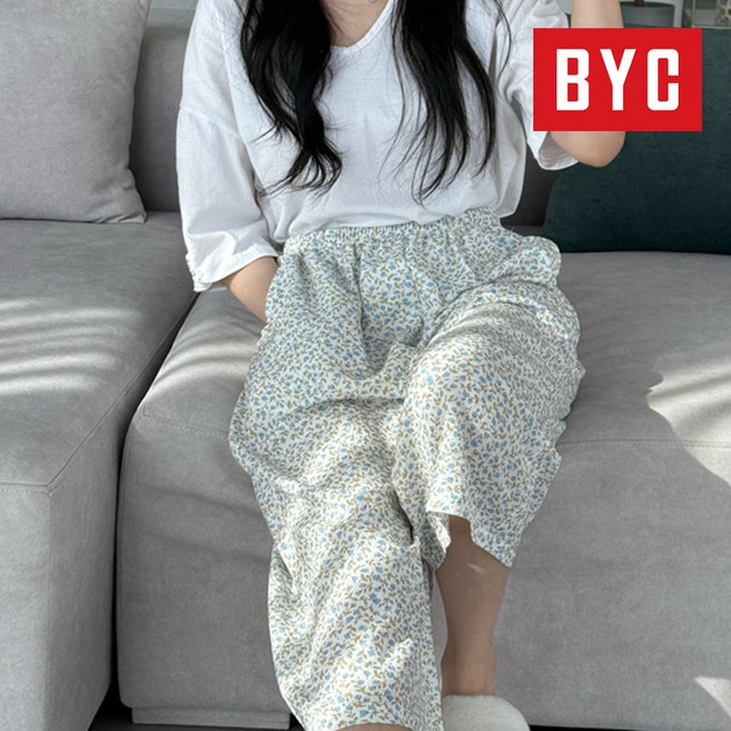 BYC 프리미엄 데일리 포포 7부 여성 수면 홈팬츠