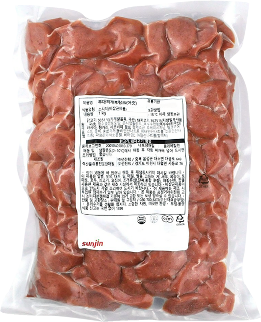 선진 부대찌개모듬햄 1kg, 1개
