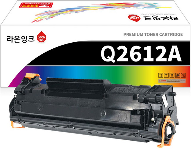 HP Q2612A 라온잉크 재생토너 HP1020 HP1025 HP3150 M1005 M1319 M1319FMFP HP1010 HP1012 HP1015 HP1018 HP1022, 1개, 검정
