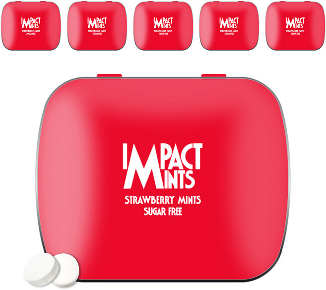 임팩트민트 딸기향 캔디, 6개, 14g