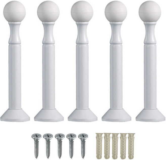 무드체인지 완충 방문도어스토퍼, 화이트, 5개