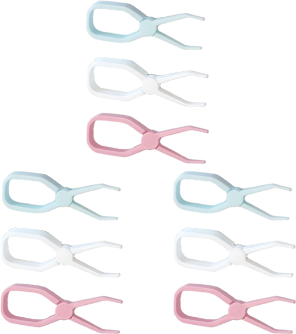 렌즈소녀 베이비 렌즈 집게, 9개, 혼합색상