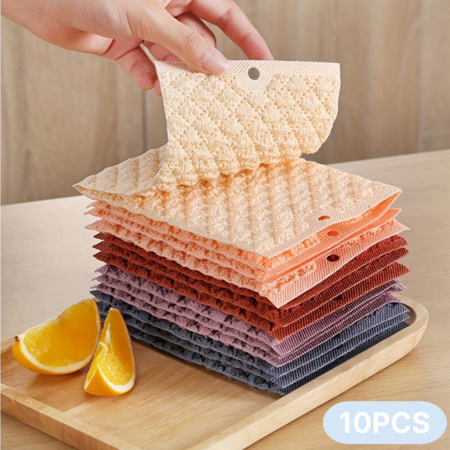 부드러운 물때 기름때 제거 주방 청소 수세미 10p 세트, 1세트, 10개입